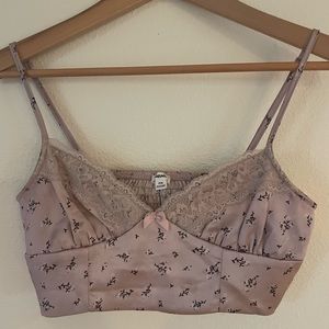 Floral Cropped Garage Top